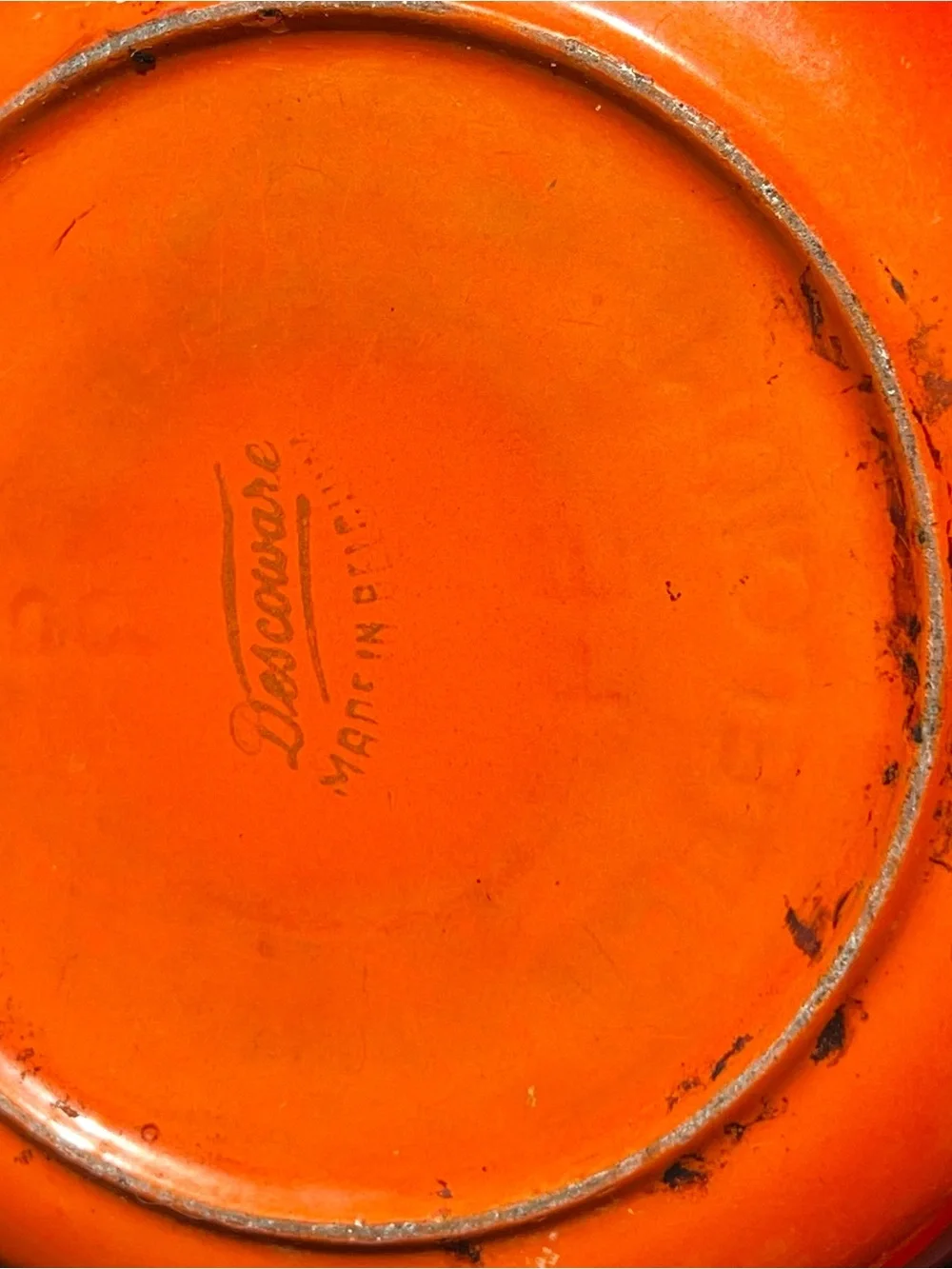 Descoware Belgium Vintage Flame Orange Enamel 8 